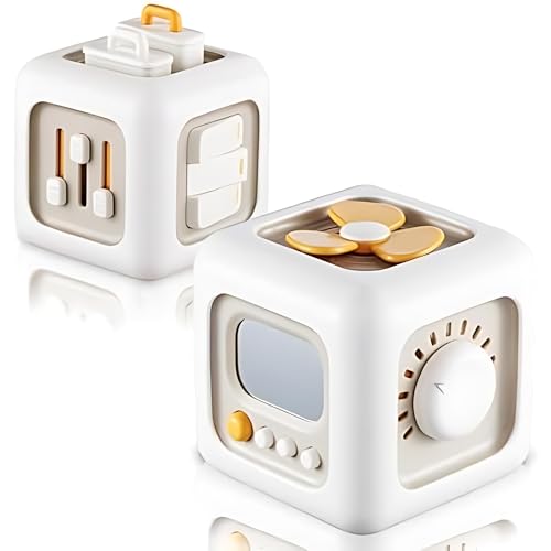 TurtleBee Life Skill Builder Cube – Montessori Busy Cube for