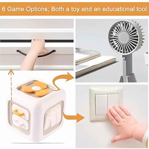 TurtleBee Life Skill Builder Cube – Montessori Busy Cube for