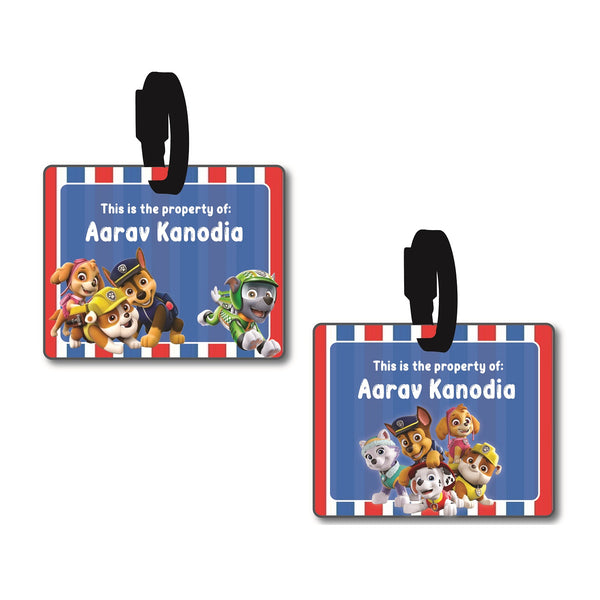 Personalized Bag Tags for kids Set of 2 Durable and Waterproof Tags