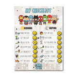 Daily Checklist Chart - Superheroes