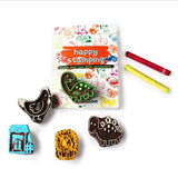 Little Dino Wooden Stamps Set