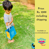 Lattoo Little Gardener's Kit | A Complete Gardening kit for 3-10 year old with Premium Quality Tools, Planters, Watering can, Magic soil, Seeds, Plant Markers and a cute Jute Bag