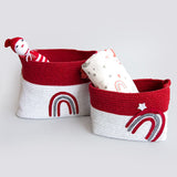 Magical Rainbows - Cotton Rope Baskets (Set Of 2)