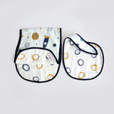 Child Of The Universe - Reversible Bib & Burpy Cloth Set