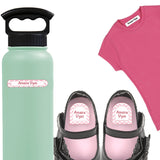 Camping Labels Pack - Pink Chevron