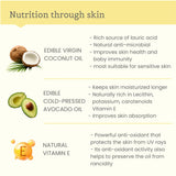 Tender Skin Baby Oil - Virgin Coconut oil with Vitamin E & Avocado | eco-glass bottle |100% natural and edible
