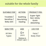 Pure Aloe Vera Gel | 100% Natural Soothing Aloe Gel for Face, Body or Sensitive Baby Skin| Paraben free, Fragrance free