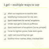 Pure Aloe Vera Gel | 100% Natural Soothing Aloe Gel for Face, Body or Sensitive Baby Skin| Paraben free, Fragrance free