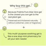 Pure Aloe Vera Gel | 100% Natural Soothing Aloe Gel for Face, Body or Sensitive Baby Skin| Paraben free, Fragrance free