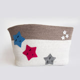 Twinkly Stars- Cotton Rope Basket (Large)
