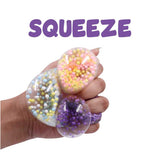 Foamazing Balls: Sensory Squishy Balls – Set of 4 (Yellow, Blue, Pink & Purple) Stress Relief & Sensory Play | Fidget, Squeeze & Relieve | Non-Toxic & Safe