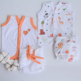 Orange Hearts - Everyday Essentials Nappy & Vest (Set of 4)