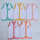 All Hearts - Doodle Baby Vests (Set of 5)