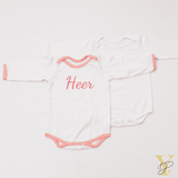 Peach Love Bodysuits (Full Sleeves)- Set Of 2