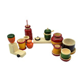 Traditional Wooden Cooking/Kitchen Toy Playset for Kids - Miniature