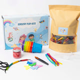 Sensory Rainbow Pasta - Pasta With Sorting Cups