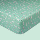 Organic Fitted Cot Sheet- Pines