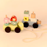 Wooden Pull Along Ship Toy Set