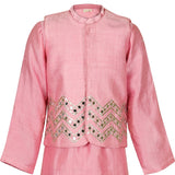 Pink Mirror Digital Koti Kurta Set