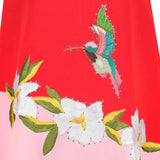 Red 3D Humming Bird Dress