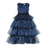 Blue Mid Night Ball Gown Dress