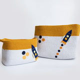 Child Of The Universe- Cotton Rope Baskets (Set Of 2)