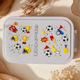 Bento Lunch Box Double Compartment - Football