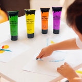 Little Fingers Flouro Rainbow Finger Paint Tubes (Set Of 6)