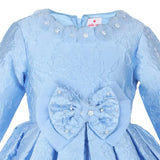 Blue Floral Tiered Dress