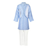 Rang Blue Crane Kurta Koti Set