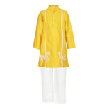 Rang Yellow Horse Kurta Payjama Set