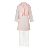 Rang Peach Pearl Kurta Koti Set