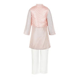Rang Peach Pearl Kurta Koti Set