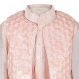 Rang Peach Pearl Kurta Koti Set