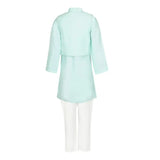 Rang Blue Jharoka Kurta Koti Set