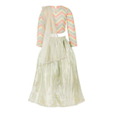 Rang Golden Chevron Lehenga Set