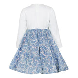 Abstract Embroidery Denim Dress