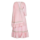 Rang Pink Mirror Work Lehenga Set