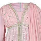 Rang Pink Mirror Work Lehenga Set