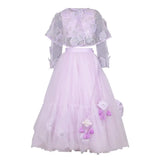 Rang Blue Umbrella Cut Cape Lehenga Set