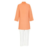 Rang Orange Floral Emroidered Kurta Set