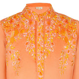 Rang Orange Floral Emroidered Kurta Set
