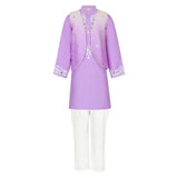 Rang Lilac Mirror Embroidered Kurta Set