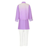 Rang Lilac Mirror Embroidered Kurta Set
