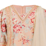 Rang Peach Peonies Sharara Set