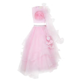 Rang Pink Ruffle Rose Embellished Lehenga Set
