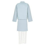 Rang Blue Wisteria Botanical Kurta Koti Set