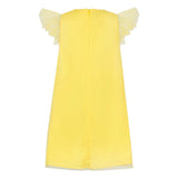 Yellow Floral Embroidered Dress