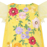 Yellow Floral Embroidered Dress