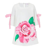 White Rose Painted Dress